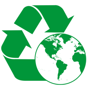 Icone recyclage planète verte