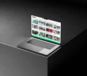 Mockup du nouveau site internet SGD France sur un PC Portable