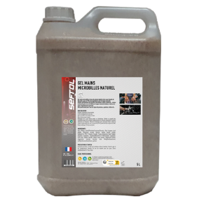 Gel lavant mains microbilles, bidon de 5 litres avec pompe