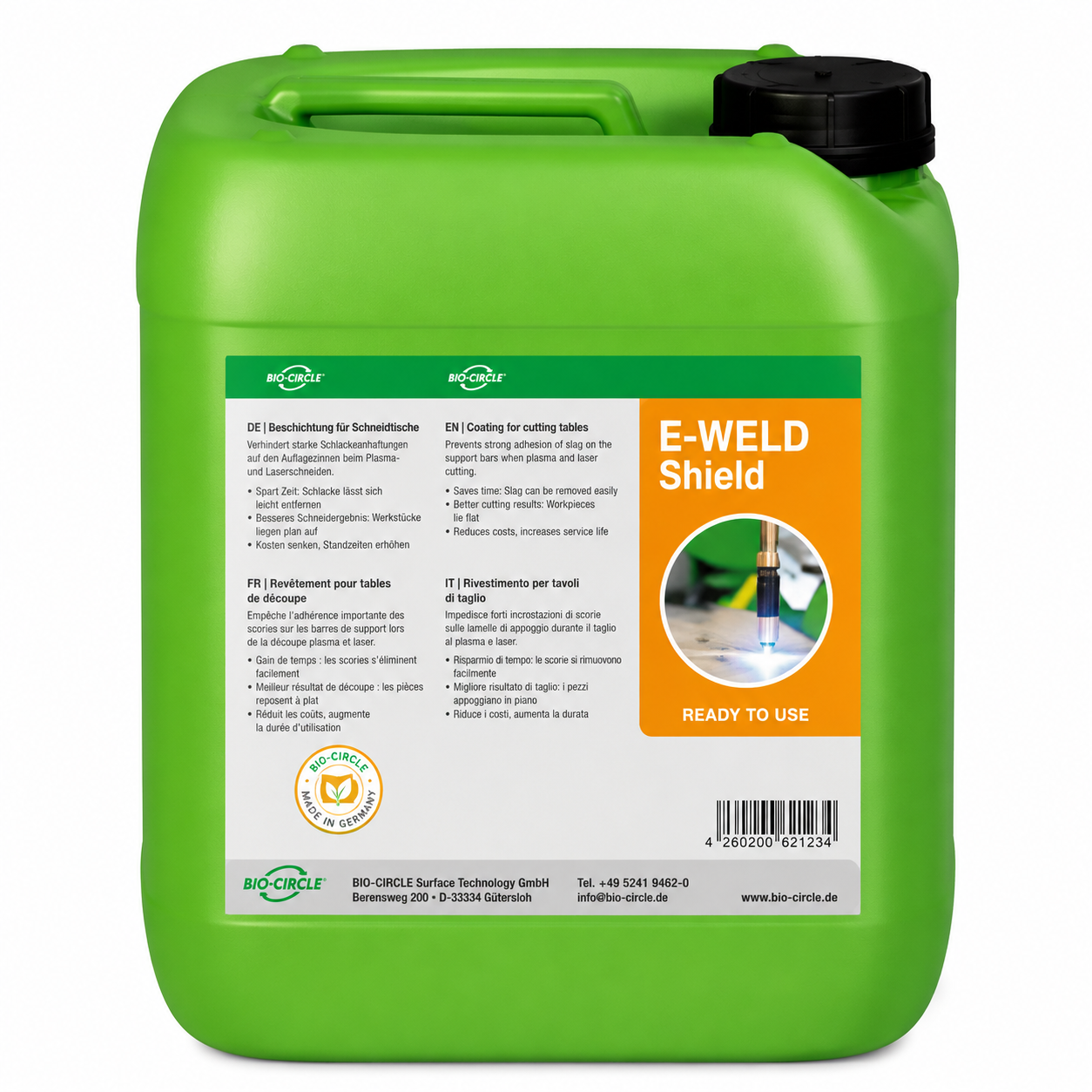 E-WELD SHIELD – REVÊTEMENT PROTECTEUR POUR BANCS DE DÉCOUPE PLASMA ET LASER - 10KG